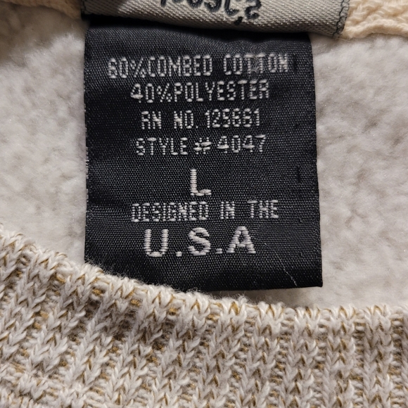 Great Smokey Mountains Sweater Tight Knit 2-Toned Mens Large Embroidered Bears - Picture 6 of 6